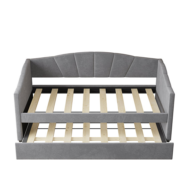 ALPHANEO Upholstered Daybed Sofa Bed Twin Size With Trundle Wayfair